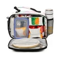 thumbnail image 2 of FORMRS Student Insulated Lunch Bag with Shoulder Strap Reusable Cooler Box for School, Purple Geometric, 2 of 9