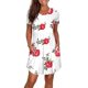 thumbnail image 4 of Vestido de bolsillo estampado de manga corta con cuello redondo de moda para mujer Pompotops  ghjkhdj10276, 4 of 6