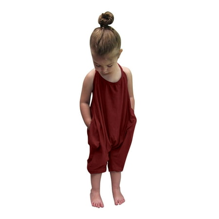 

Romper Strap Toddler Girls Kids Baby Harem Piece One Jumpsuit Backless Pants Romper Girls Romper&Jumpsuit Baby Clothes