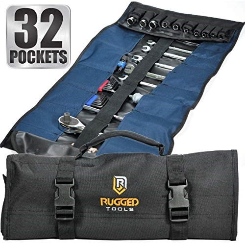 Electrician Tool Pocket Bag Roll Up Storage Organizer Bags Canvas Chisel Toolkit 