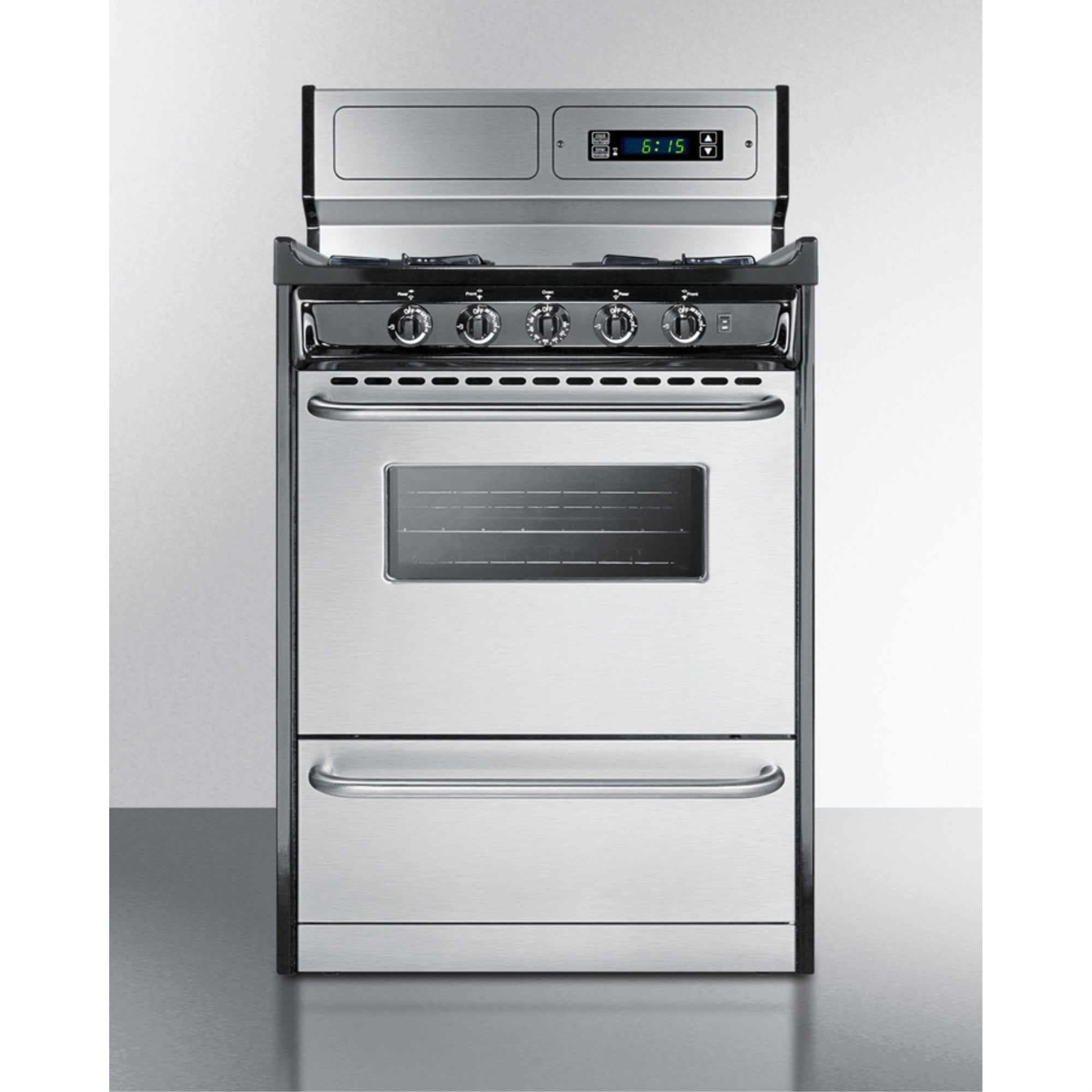24" Wide Gas Range, Open Burners