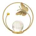 thumbnail image 2 of kowaku Crystal Ball Sculpture Metal Figurine Collection Gift Decorative Statue Stand 50mm for Fireplace Hallway Bedroom Housewarming Butterfly, 2 of 6