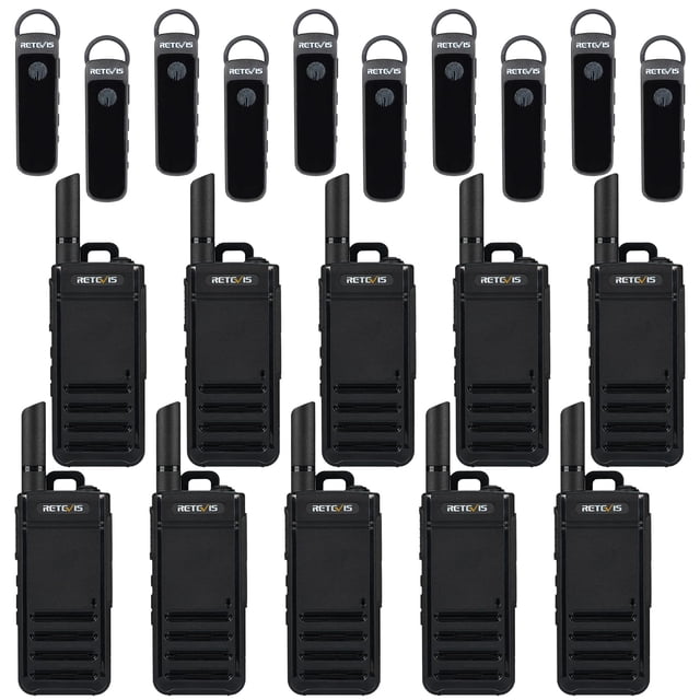 Radio bidireccional Retevis RB39P, Walkie Talkies Bluetooth (paquete de 10)
