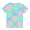 thumbnail image 7 of Spazoro Toddler Girls T-shirts, Crewneck Casual Printed Summer Short Sleeve Tops Tee Mint Green Size 9 T, 7 of 7