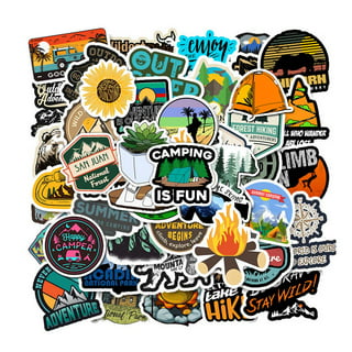Waterproof Outdoor Hiking Camping Adventure Stickers for Water Bottle  Laptop Computer Tumbler Cup 107pcs, Vinyl Outdoorsy Wilderness Nature  Travel Stickers Pack for Adult Men Women Teens Boy Girl Kid 