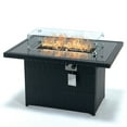 thumbnail image 2 of Outdoor Propane Fire Pit Table - Patio Heater with Wicker Frame & Tabletop - Modern Fire Bowl, 2 of 10