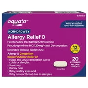 Equate Fexofenadine D 12hr Str Tab 20's