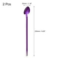 thumbnail image 2 of Stainless Steel Mixing Stirring Spoon Fruit Forks Dual Purpose Reusable Stirrers Stir Cocktail Drink, Purple, 2Pcs, 2 of 6