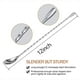 thumbnail image 2 of Juego de cucharas de barra, utensilio para mezclar cócteles con mango largo, acero inoxidable de 12 pulgadas de calidad superior, color plateado, 2 of 8