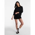 thumbnail image 2 of No Boundaries Boxy Fleece Sweatshirt, Midweight, Women's XXS-XXL, 2 of 5