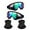 Black Frame/Multicolor Lens, variant on Motorcycle Goggles,2 Pack Dirt Bike ATV Motocross Riding Hiking Protective with 2 Pack Neck Breathable Bandana Mask