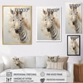 thumbnail image 4 of Designart "Zebra Color Pop In Beige And Gold" Animals Zebra Wall Art Living Room, 4 of 7