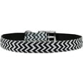thumbnail image 2 of Mirage Pet Chevrons Nylon Dog Collar with classic buckle 3/4" Black Size 20, 2 of 2