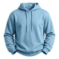 thumbnail image 5 of SEROYE Sweatshirts for Men Solid Hooded Long Sleeve Pullover Lightweight Fall Winter Casual Sport Outdoor Tops (2XL, Light Blue), 5 of 10