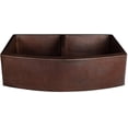 thumbnail image 2 of Premier Copper Products Ka50rdb33249 33" Farmhouse 50/50 Double Basin Copper Kit - Bronze, 2 of 6