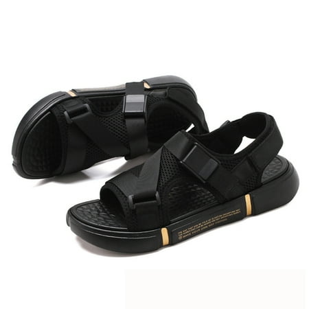 

Men s Outdoor Comfortable And Breathable Sandals with Rubber Sole Open Toe Comfortable And Breathable with Rubber Sole Open Toe Shoes Men s Outdoor Sandals 39 Black Gold
