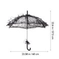 thumbnail image 2 of Minkissy 1Pc Performance Lace Umbrella Black Photography Prop for Stage Shows, 2 of 6