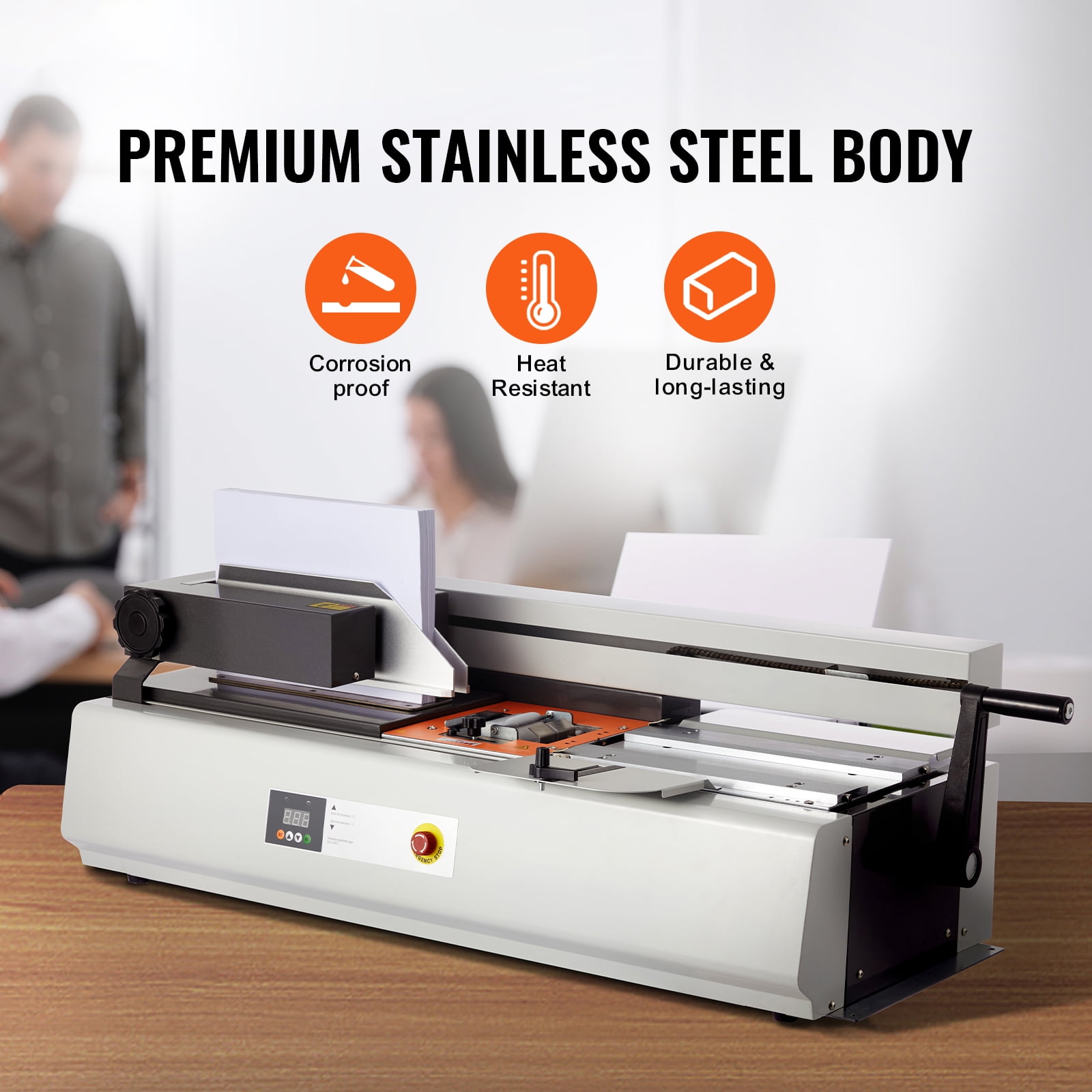 SKYSHALO Thermal Book Binding Device, Holds Up to 400 Sheets, Hot Adhesive Binding Equipment, Supports 40mm Spine Width for A3(Side Bound), A4, and A5 Papers
