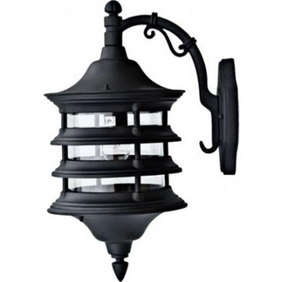 Dabmar Lighting GM186-B Powder Coated Cast Aluminum Wall Light Fixture, Black - 18.50 x 9.25 x 12.81 in.