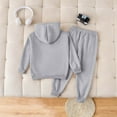 thumbnail image 6 of NAISIBABY Little Girls Sets, Long Sleeve Prints Hoodie and Elastic Waist Sweatpant Fall Comfortable Causal Outfits 2-Piece Gray 2T, 6 of 6