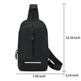 thumbnail image 4 of Bolso pectoral para hombre | Mochila de hombro antirrobo Business con puerto de carga USB - Resistente al agua, transpirable, Gran capacidad, Tira reflectante, Multicompartimento | 31x18x8cm,, 4 of 9