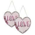 thumbnail image 6 of Masteelf Pink Heart Door Sign for Valentine's Day Decoration Wood Material Smooth Durable 2Pcs, 6 of 8