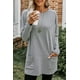 thumbnail image 1 of ABPHQTO Top gris largo con bolsillos para mujer, 1 of 5