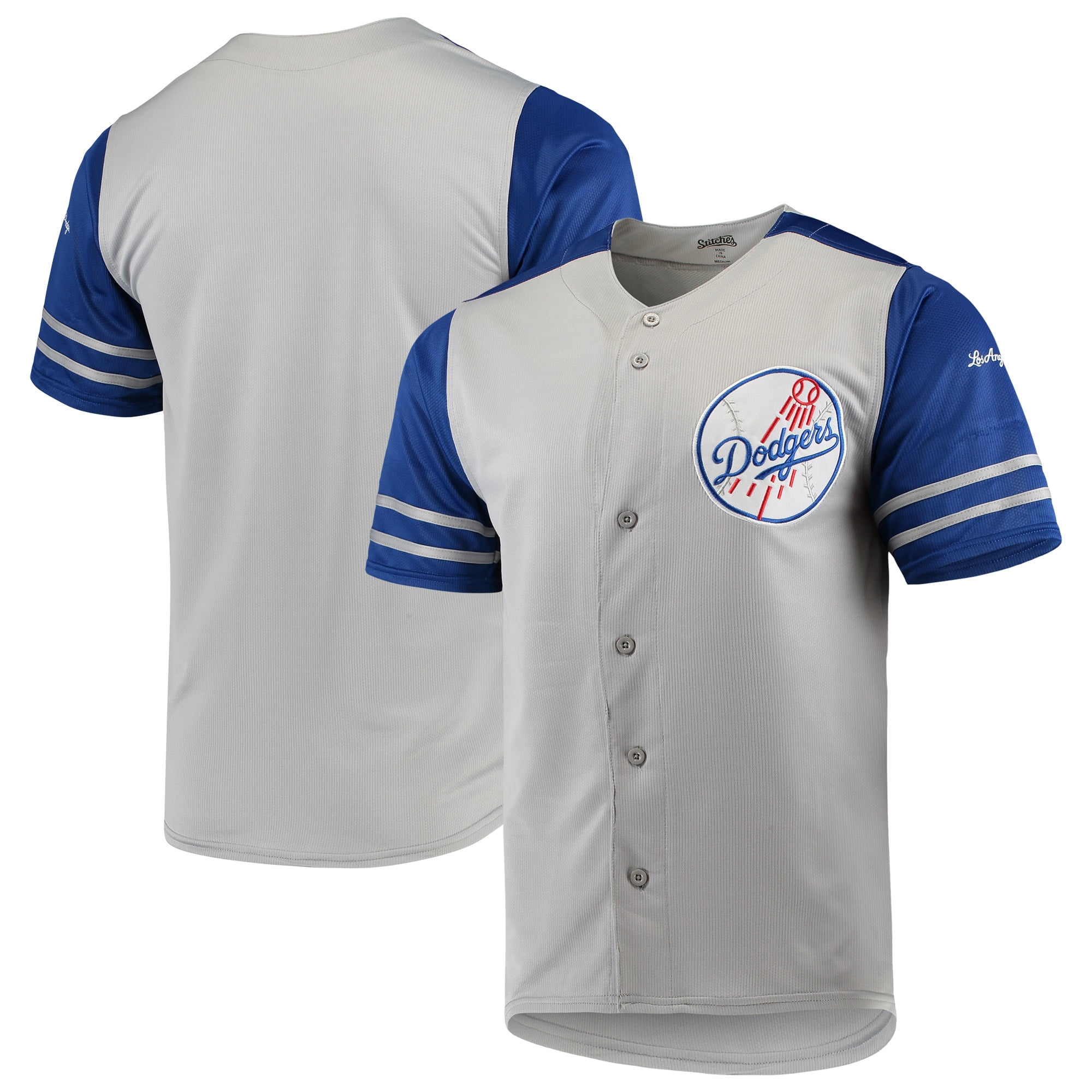 dodgers button up jersey