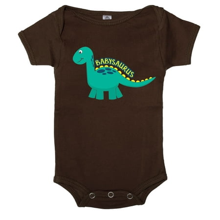 

Babysaurus one-piece bodysuit Baby Dinosaur Romper Infant bodysuit - Espresso CA165DINO S1 18-24