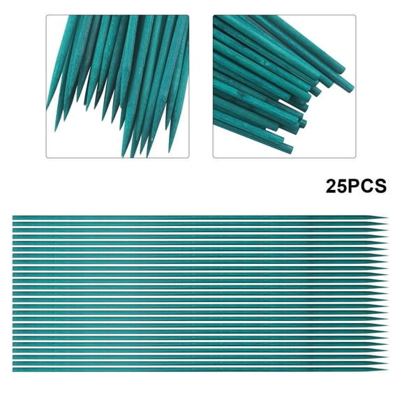 Arkzeo 25Pcs Green Flower Sticks Bamboo Split Canes Plant Support For Flowers Garden Climbing Plant Orchid Tomato