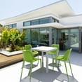 thumbnail image 4 of Luxury Commercial Living 5-Piece White and Tropical Green Outdoor Patio Dining Set 32.25", 4 of 4