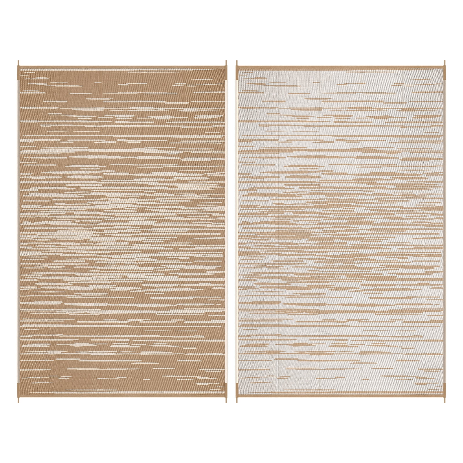 Ileading 9'x 12' Outdoor Rug for Patio Clearance, Reversible Outdoor Plastic Straw Camping Rug, Portable Washable Reversible Mats for Camping, RV, Picnic, Beach, Backyard, Pool Deck