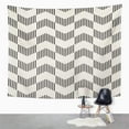 thumbnail image 2 of UFAEZU Carpet Abstract Geometric Rhythmic Zigzag Structure Monochrome Chevron Pattern Wall Art Hanging Tapestry Home Decor for Living Room Bedroom Dorm 60x80 inch, 2 of 2