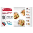 thumbnail image 3 of (2 pack) Rubbermaid TakeAlongs 40 Piece Food Storage Set, Red, Total of 12.6 Qts, 3 of 7