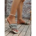 thumbnail image 3 of Summer Colorful Embroidery Flat Sandals, Vintage Beaded Flip Flops, 3 of 4