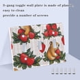 thumbnail image 4 of Dailycode Light Switch Plate Covers 2 Gang Wall Plate Plastics Outlet Covers for Kitchen Home Office Decor Marmot with Strawberry, 4 of 8