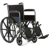Medline K1 Comfort Medical Wheelchair, Elevating Legrests, Full Length Arms, 18" Seat