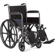 Medline K1 Comfort Medical Wheelchair, Elevating Legrests, Full Length Arms, 18" Seat