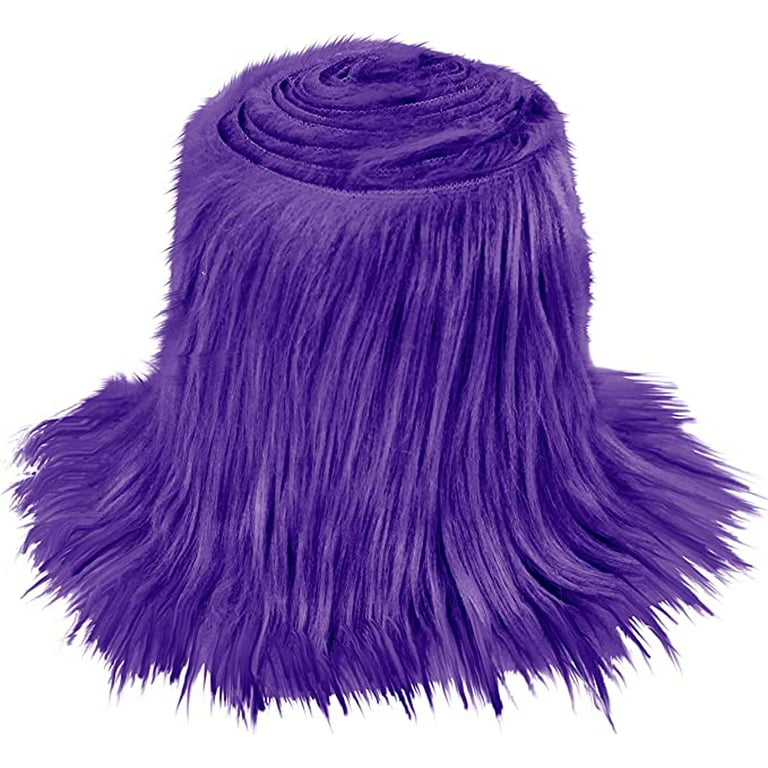 Low priced fake fur fabric by the meter, long hair, purple - YF360TT  R.Purple