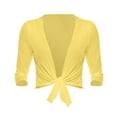 thumbnail image 5 of Sheer Poncho Shrug! Comdrip Women Front Short Sleeve Three Quarter Sleeve Cardigan Sheer Shrugs for Evening Dresses Yellow 2XL, 5 of 5