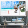 thumbnail image 1 of Caribbean Coast in Tulum Mexico - Modern Seascape Canvas Artwork, 1 of 3