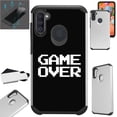 thumbnail image 1 of WORLD ACC Fusion Phone Case Compatible with Samsung Galaxy A11 + TEMPERED GLASS Hybrid TPU Phone Cover (Game Over), 1 of 1