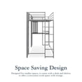 thumbnail image 6 of DHP Abode Twin Size Metal Loft Bed, Silver, 6 of 10