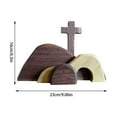 thumbnail image 3 of Easter Decorations for Home The Empty Tomb Easter Scene and Cross Decoration, Wooden Tomb Easter Tray Bundle Kit, Handcrafted Cross Figurines Decor Christian Home Wall Shelf, 3 of 5