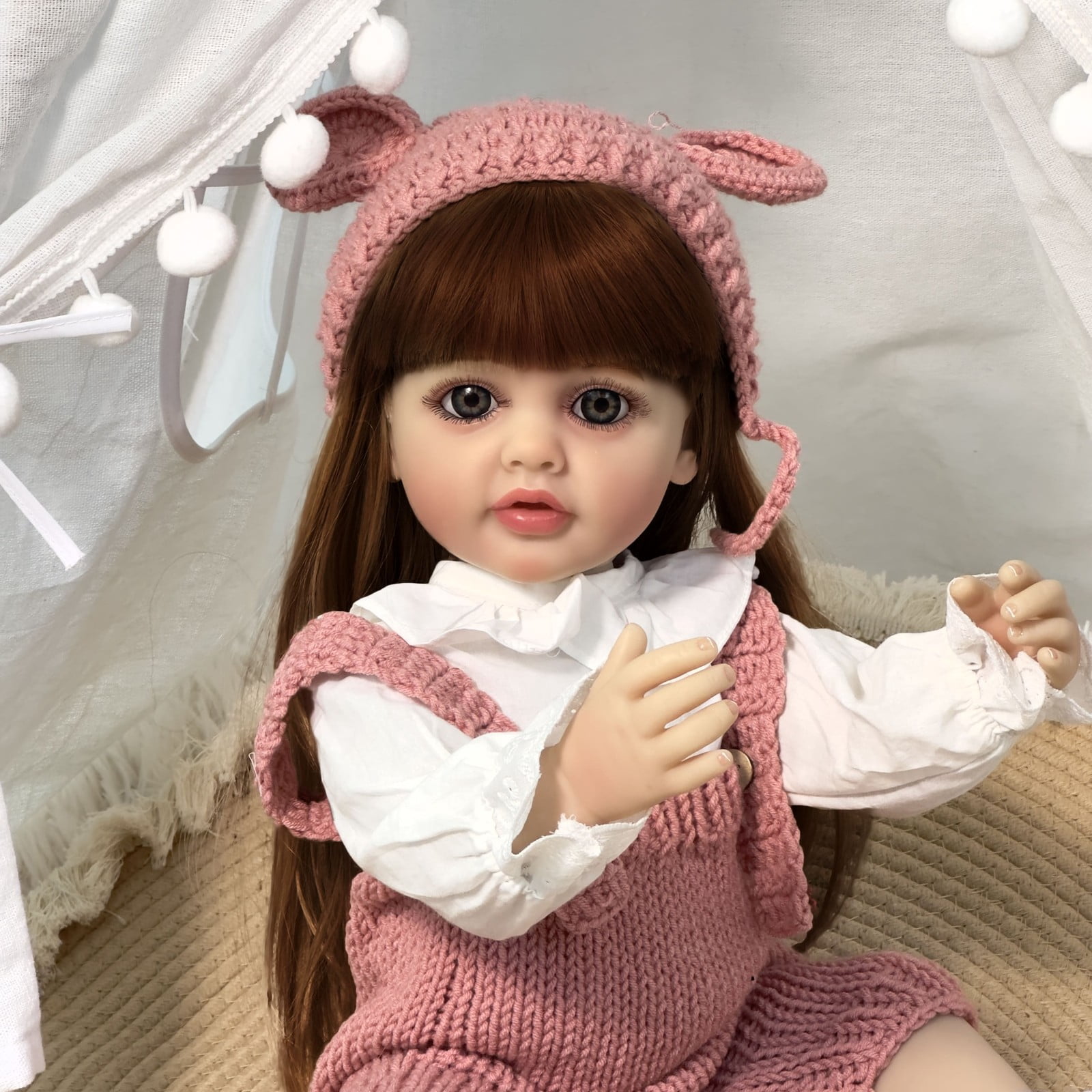 Adorable Reborn Baby Dolls 22 inch Realistic Newborn Baby Dolls Girls that Look Real Lifelike Preemie Babies Alive Reborn Infant Dolls