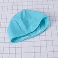 thumbnail image 4 of Gorro de natación adulto suave Gorro de baño de tela de poliéster Hombres y mujeres Gorros de sombrero de natación para deportes acuáticos (azul ácido), 4 of 5