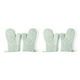 thumbnail image 4 of pitrice 1 Paire Gant Micro-Ondes Mitaines de Cuisine Résistantes au Four Vert 2Set, 4 of 6