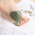 thumbnail image 5 of Ljudmp Women's 1 Pair Non-Slip Forefoot Half-Toe Socks Reusable Invisible Liner Pads for High Heels Sandals Green, 5 of 6