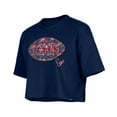 thumbnail image 2 of Girl's New Era Navy Houston Texans Flip Sequin Boxy T-Shirt, 2 of 4