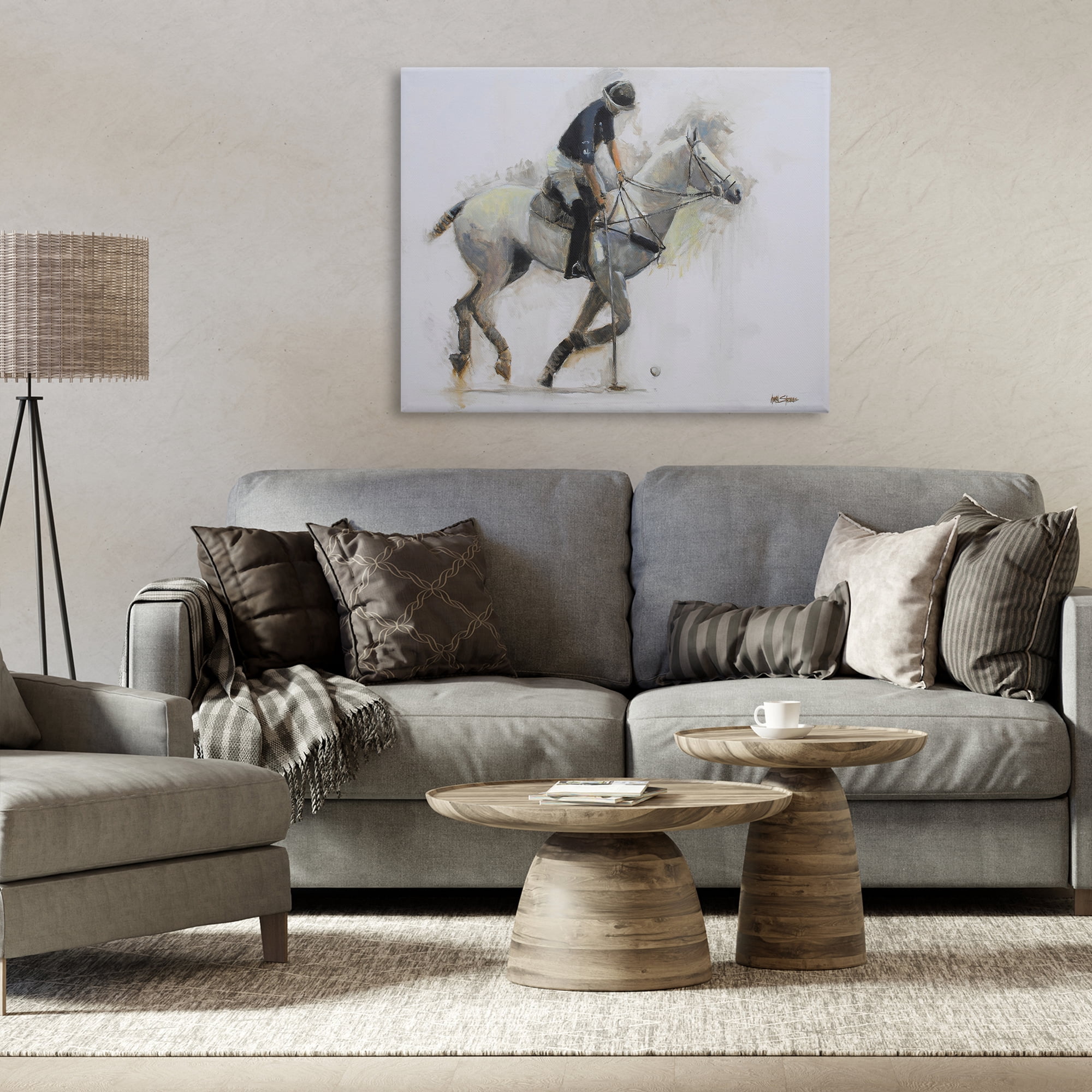 Stupell Industries Polo Rider in Motion Canvas Wall Art, design by Jadei Graphics